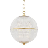 Sphere No. 3 Pendant - 18.25 Inch - Aged Brass by Hudson Valley