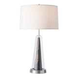Spire Table Lamp, shown in Sterling, Clear Steel, by Hubbardton Forge