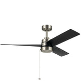 Spyn Lite Ceiling Fan Brushed Nickel Satin Black By Kichler