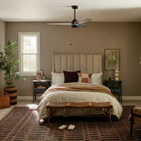 Spyn Lite Ceiling Fan Satin Black Silver Gray By Kichler - Lifestyle View2