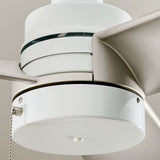 Spyn Lite Ceiling Fan White Silver By Kichler - Lifestyle View1