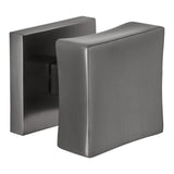 Square Door Knob Large in Matte Graphite by Colombo Design