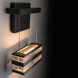 Stacks LED Wall Sconce detail in Dark Smoke, by Hubbardton Forge