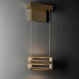 Stacks LED Wall Sconce detail in Modern Brass, by Hubbardton Forge