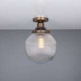 Stanley Globe Ceiling Light - Antique Brass