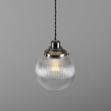 Stanley Holophane Pendant - Antique Silver