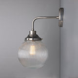 Stanley Holophane Wall Light - Antique Silver