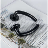 Star Door Lever in Matte Black lifestyle view by Colombo Design