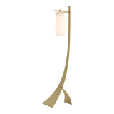 Stasis Glass Floor Lamp in Modern Brass by Hubbardton Forge
