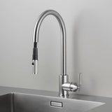 Steel Cross Kitchen Faucet-Pull-Out With Dual Spray by Buster and Punch