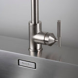 Steel Kitchen Linear Faucet-Pull-Out With Dual Spray by Buster and Punch in Details View