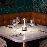 Steel Takeout-Portable Table Lamp by Buster and Punch in Base Details in Dining Area