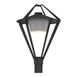 Stellar Dark Sky Friendly Outdoor Post Lantern in Coastal Black, Coastal Burnished Steel by Hubbardton Forge