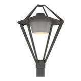 Stellar Dark Sky Friendly Outdoor Post Lantern in Coastal Natural Iron, Coastal Burnished Steel by Hubbardton Forge