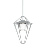 Stellar Large Outdoor Pendant Semi Flush Coastal Burnished Steel By Hubbardton Forge