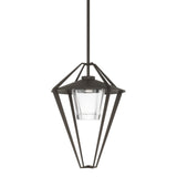 Stellar Large Outdoor Pendant Semi Flush Coastal Dark Smoke Iron By Hubbardton Forge