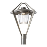 Stellar Outdoor Post Lantern, shown in Coastal Burnished Steel, by Hubbardton Forge