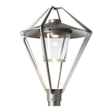 Stellar Outdoor Post Lantern, shown in Coastal Burnished Steel, by Hubbardton Forge