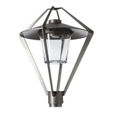 Stellar Outdoor Post Lantern, shown in Coastal Burnished Steel, by Hubbardton Forge