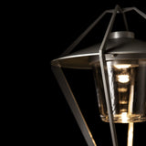 Stellar Outdoor Post Lantern detail in Coastal Burnished Steel, by Hubbardton Forge