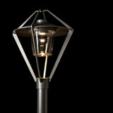 Stellar Outdoor Post Lantern detail in Coastal Burnished Steel, by Hubbardton Forge