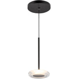 Stephord Pendant Light Black Clear Glass By Kuzco