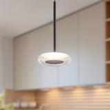Stephord Pendant Light Black Clear Glass By Kuzco Lifestyle View
