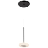 Stephord Pendant Light Black Frosted Glass By Kuzco