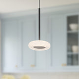 Stephord Pendant Light Black Frosted Glass By Kuzco Lifestyle View 1