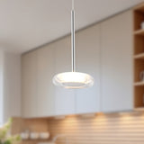Stephord Pendant Light Chrome Clear Glass By Kuzco Lifestyle View