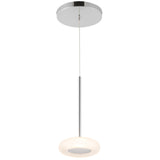 Stephord Pendant Light Chrome Frosted Glass By Kuzco