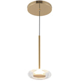 Stephord Pendant Light Metallic Brass Clear Glass By Kuzco