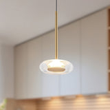 Stephord Pendant Light Metallic Brass Clear Glass By Kuzco Lifestyle View