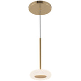Stephord Pendant Light Metallic Brass Frosted Glass By Kuzco