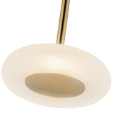 Stephord Pendant Light Metallic Brass Frosted Glass By Kuzco Detailed View