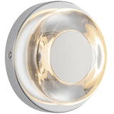 Stephord Wall Sconce Chrome Clear Glass By Kuzco