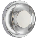 Stephord Wall Sconce Chrome Clear Glass By Kuzco Side View