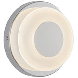 Stephord Wall Sconce Chrome Frosted Glass By Kuzco Side View