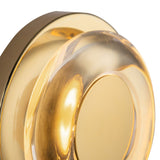 Stephord Wall Sconce Metallic Brass Clear Glass By Kuzco Detailed View 3