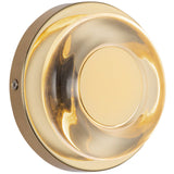 Stephord Wall Sconce Metallic Brass Clear Glass By Kuzco Side View