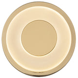 Stephord Wall Sconce Metallic Brass Frosted Glass By Kuzco Front View