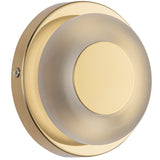 Stephord Wall Sconce Metallic Brass Frosted Glass By Kuzco Side View
