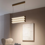 Stick Trio Linear Pendant Satin Golden Nickel By Contardi - Lifestyle View3