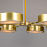 Stirling Alabaster Chandelier - Satin Brass