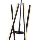 Stix LED Pendant Light Medium Black By Artcraft Detailed View