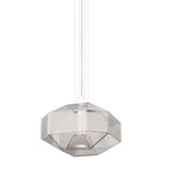 Stone SP Pendant by Vistosi, Finis: Black Nickel, Color: Smoky White, ,| Casa Di Luce Lighting