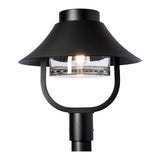 Stowe Outdoor Post Lantern, shown in Coastal Black, by Hubbardton Forge