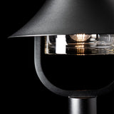 Stowe Outdoor Post Lantern detail in Coastal Black, by Hubbardton Forge