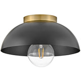 Stu Flush Mount Black Lacquered Brass By Lark Living - Side View3