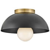 Stu Flush Mount Black Lacquered Brass By Lark Living - Side View4